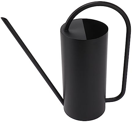 Restokki Regadera de Jardín con Boquilla Larga, Herramienta de Riego Ergonómica, Recipiente de Agua Práctico para Plantas de Interior, Exterior y Amantes de la Jardinería (Negro)