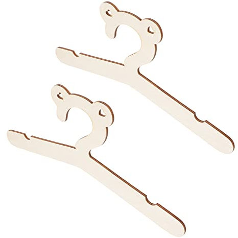 WHAMVOX Holz Kleiderbügel Bambusbügel Für Babykleidung Holzkleiderbügel Selbstgemacht Wohndeko Requisiten 2 Stück Kompakt Glatt