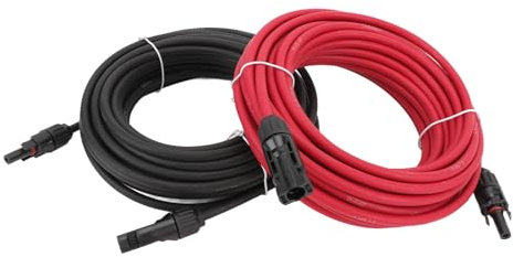 Oreilet Cavo di Prolunga per Pannello Solare 40 Piedi, Cavo di Prolunga per Pannello Solare 10 AWG con Set di Adattatori per Connettori Femmina e Maschio, Cavo per Pannello Solare per Casa