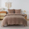 RongRongIN Ropa de cama mullida de 155 x 220 cm, color marrón café, otoño-invierno, funda nórdica de franela con 1 funda de almohada de 80 x 80 cm, franela cálida, suave, tacto de cachemira, con