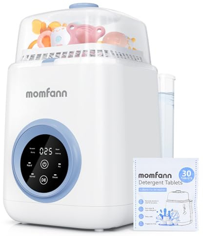 MOMFANN Baby-Flaschenwascher, 19 Minuten Schnellwäsche, Sterilisator und Trockner, All-in-One-Reiniger, Flaschen, Pumpenteile und Baby-Essentials für frischgebackene Eltern, ersetzt Handwäsche