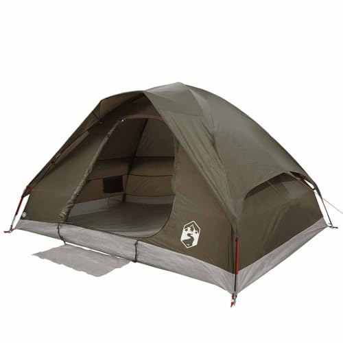 vidaXL Kuppel-Campingzelt 2 Personen Braun Wasserdicht, Zelt, wasserdichtes Zelt, tragbares Zelt, Gartenzelt, Wanderzelt, Outdoor Zelt, Schutzzelt