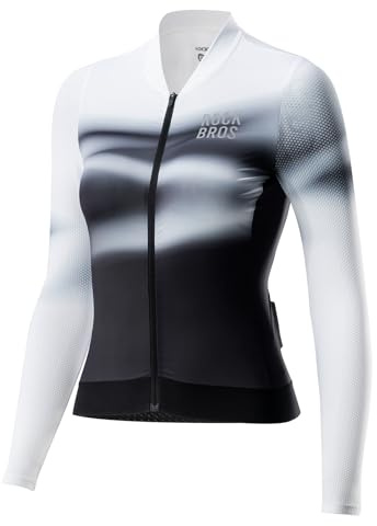 ROCKBROS Damen Radtrikot Langarm Sommer Atmungsaktiv mit 3 Taschen | Fahrradtrikot, Radsporttrikot, Fahrradjacke, Fahrradkleidung, für Rennrad MTB