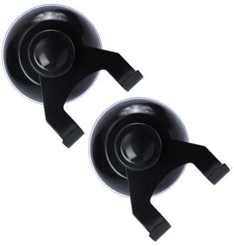 Crochets à Ventouse en Acier Inoxydable Noir, Lot de 2 pour Salle de Bain
