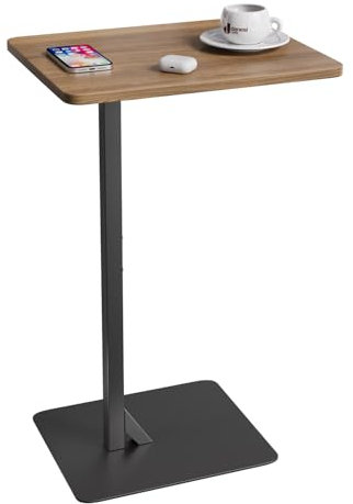 HAOHEJIA Beistelltisch C Form, Kleiner Beistelltisch Couch Sofa, Side Table Sofatisch für Wohnzimmer Schlafzimmer