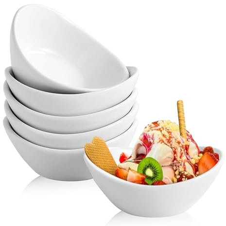 CECOMBINE 6 Pack Ceramic Dipping Bowls, 2.7 Oz Porcelain Dipping Sauce Dishes Dip Pinch Bowl, Soy Sauce Dishes Mini Bowls for Charcuterie Board Sushi, Tomato Sauce, Salad Dressing, BBQ (White)