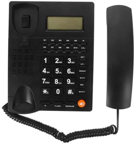 Gadpiparty Téléphone Fixe Téléphones Fixes Filaires Téléphones Fixes pour Personnes Âgées Téléphones Filaires À Boutons pour La Maison Téléphones Filaires pour Personnes Âgées Malentendantes