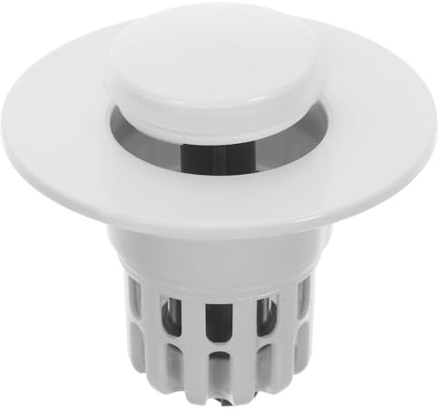 NUOBESTY Bouchon De Lavabo à Pression Abs Blanc Filtre Anti-obstruction Intégré Pour Évier De Salle De Bain, Remplacement Bonde De Vidange, Usage Quotidien