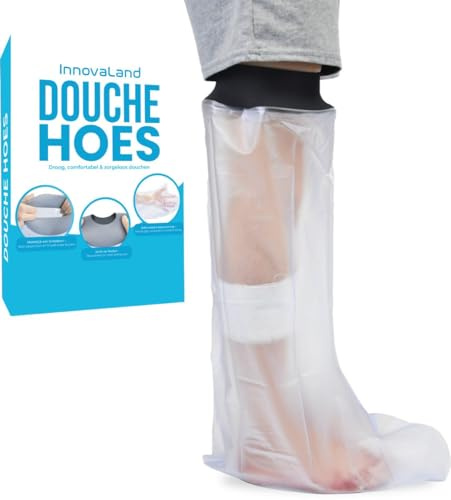 Innovaland - Housse de douche - Jambe courte - 65 CM - Pied - 100% étanche - Pied - Housse de plâtre - Housse de douche - Sac de douche Plâtre jambe - Bas de jambe