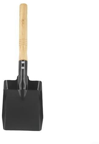 Pelle de cheminée en fer robuste conçue pour faciliter le nettoyage des cendres des cheminées intérieures et des barbecues à l'extérieur (S)