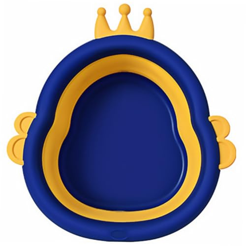 Babywaschbecken mit Cartoon Motiv, Faltbar und Hängbar, Blau | Pp, Große Kapazität, Integrierte Form, Tragbar und Stabil, Kleiner Design für Babys und Kinder