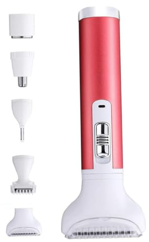 Elektrorasierer 600mah aus Aluminiumlegierung und Abs, Damen | 5 Schneidköpfe, USB Kabel im Satz, für Arme und Wangen, Edelstahlklinge