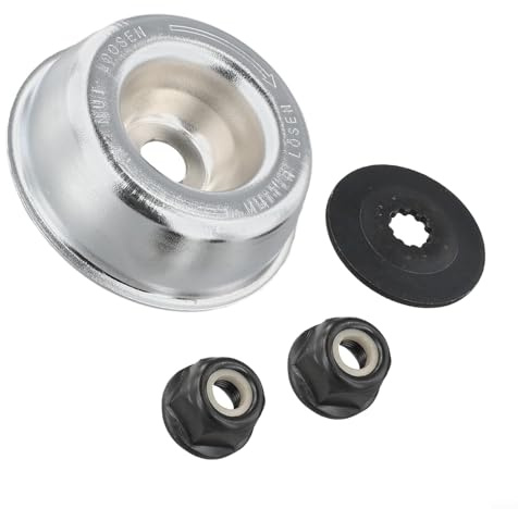 Solaughguy Kit de fijación de cuchillas de metal con placa de conductor y arandela de empuje para modelos de desbrozadora