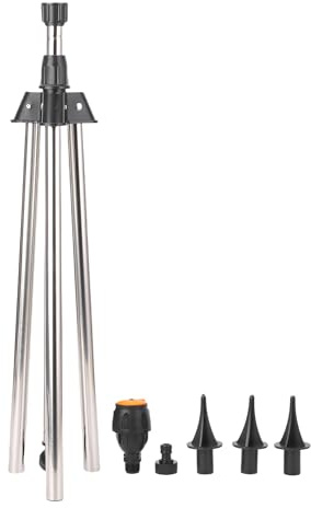 Aspersor de trípode de aleación de Aluminio, aspersor de césped Giratorio de 360 ​​Grados, Ajustable, Cobertura de área Grande para riego de Jardines