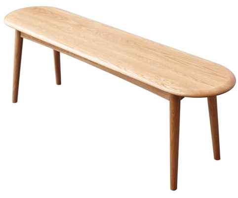 Massiv matbänk i ek – mångsidig entré sovrum vardagsrum kök sittplatser (120 cm original träfärg) – robust massivt träkonstruktion