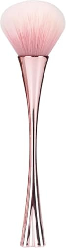 Rose Gold Nail Art Dust Powder Remover Brush, Nail Art Dust Cleaner Brush, Soft Cleaner Brush for Makeup, Nail Dust Brush for Acrylic Nails Manicure Brush for Women Birthday Gifts, Nail Dust Brush