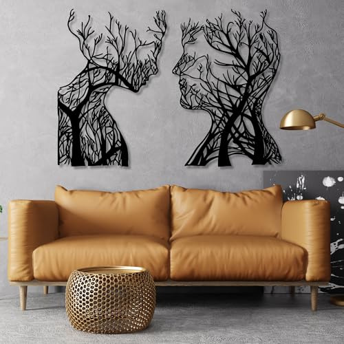 Eyoka Wanddekoration, Holzbild für die Wand, Wandpaneel, 3D-Wanddekoration, Modernes Dekor, Schwarz-goldenes Wandbild, Dekoration für Ihr Zuhause