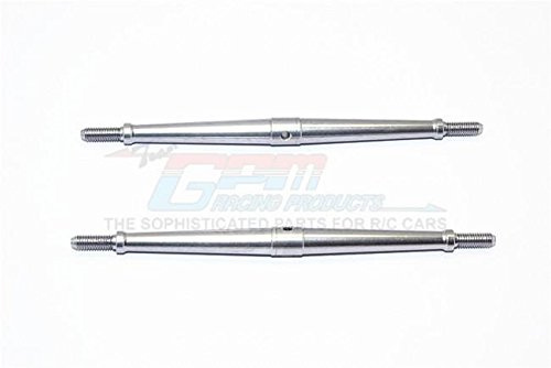 GPM Aluminum 4mm Clockwise And Anticlockwise Turnbuckles (Total Length 115.5mm - Both Side Thread 12mm) - 1Pr Gray Silver
