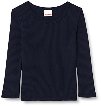 Damart Maglietta a Coste ricchelieu Sottile, Scollo Rotondo Intimo, Marina Scura, 10 Anni Unisex-Bambini e Ragazzi