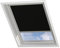 Radeco® Dachfenster verdunkelungsrollo für Velux SK06 schwarz mit Führungsschiene, Rollo für dachfenster, velux dachfenster Rollo, verdunklungsrollo für velux