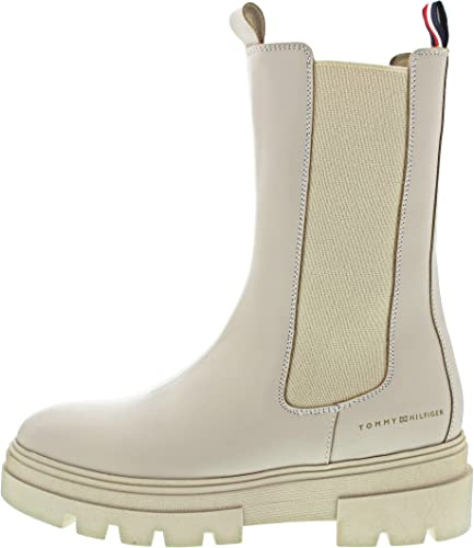 Tommy Hilfiger herr Monochromatic Chelsea Boot Fw0fw06730 låga stövlar, Beige klassisk beige, 38 EU