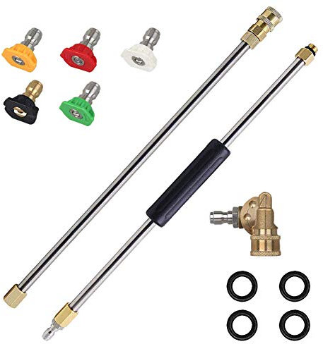 Josenidny Pulitore a pressione con 5 ugelli a spruzzo, 1 giunto, 4000 pressioni, detergente per pulizia accessori, set di attrezzi per la pulizia delle grondaie