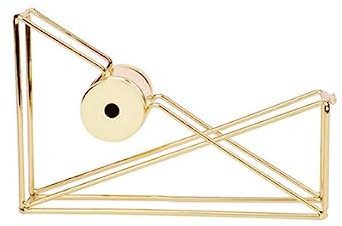 ARFUKA Dispenser di nastro da tavolo Dispenser di nastro metallico Supporto per nastro per taglierina Dispenser Stand Rack per Home Office Scuola Cancelleria Oro