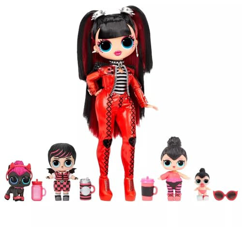 LOL Surprise OMG Spice - Pacco Famiglia - Più di 45 Sorprese - Bambola Fashion Spicy Babe, Bambole Spice, Spicy Kid e Lil Spice, Pet Spicy Kitty - Età 4+