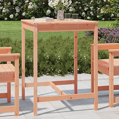 prissent 82,5x82,5x110 cm Gartentisch Massivholz Douglasie Braun Esstisch Outdoor-Tisch Beistelltisch Gartentisch Holz Loungetisch Outdoor Ideal für Garten Balkon Oder Terrasse Klassisches Design