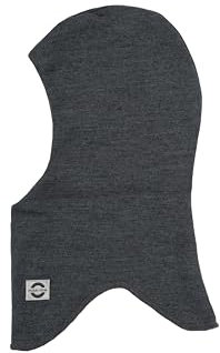 Mikk-line Sturmhaube Dark Grey Melange 2-3 Jahre | Oeko-TEX 100 | mit Windstop | Wolle Für Baby und Kinder | 95% Wolle - 100% mulesingfrei | Atmungsaktiv & isolierend
