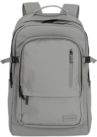 Travelite Rucksack aus wasserabweisendem Material, gepolstertes Laptop Fach 15,6 Zoll, BASICS Tagesrucksack mit Aufsteckfunktion, 48 cm, 28 Liter, 900 Gramm