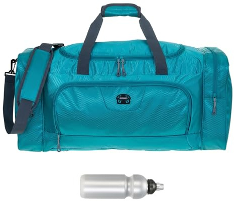 Sporttasche XL 69 cm Nassfach Saunatasche Elephant Trainer 1244 türkis + f | petrol Schuhfach Sport Fitness Gym Bag sehr groß Damen Herren + Trinkflasche