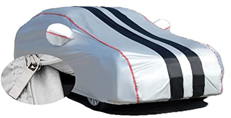 Autoabdeckung Outdoor füR FIAT 500 500C 500L 500X, Autoabdeckung Vollgarage Abdeckplane, Auto Abdeckplane Wasserdicht, Hagelschutz Atmungsaktiv, Mit Reißverschluss (Color : B2, Size : Single Layer_5