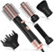 UKLISS Rotating Hair Dryer Brush, Hot Air Styler 5 in 1 with 30mm/50mm Hair Curling Brush & Straightener Hot Heated Brush Hairdryer with Hair Diffuser & Concentrator for All Hiar Type
