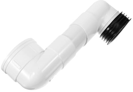 Gadpiparty Cambiador de Desagüe de Inodoro Ajustable de PVC Resistente para Evitar Problemas de Drenaje Desplazamiento Máximo de 10cm para Uso Residencial y Comercial