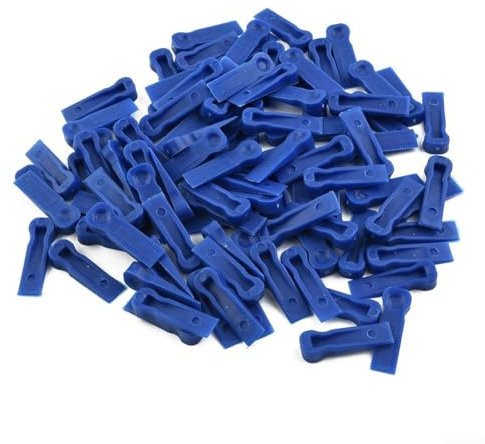 Espaciadores de baldosas, 100 piezas, reutilizables, para colocar baldosas en paredes y suelos, sistema de nivelación de plástico, 30 mm de largo, 0,5-6 mm de alto