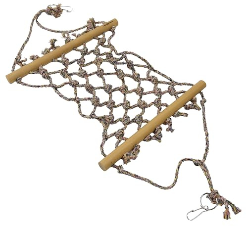 Little Friends Hanging Cargo Net Rat Rope Hammock - 76cm x 30cm x 2cm - Small Animal Cage Accessory