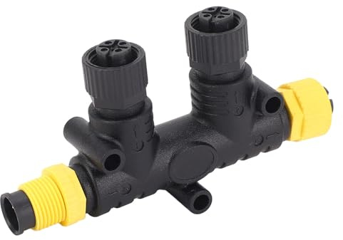 Haofy NMEA 2000 T-Verteiler 2 Ports, IP67 wasserdicht M12 5 Pin