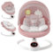 Electric Baby Swing Chair from Birth, Bluetooth Bouncer with 5 Swing Speed, 3-Stage Timer and Remote Control, Portable Baby Rocking Rocker Seat Touch Screen Music Speaker Pink
