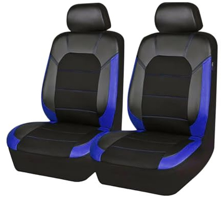 MNBHJGR Auto Sitzbezüge Set für FIAT Panda 312 319 2012-2022 2023, Auto Sitzbezüge für Vordersitze, Atmungsaktiv rutschfest Sitzschoner Innenraum Zubehör,D Blue