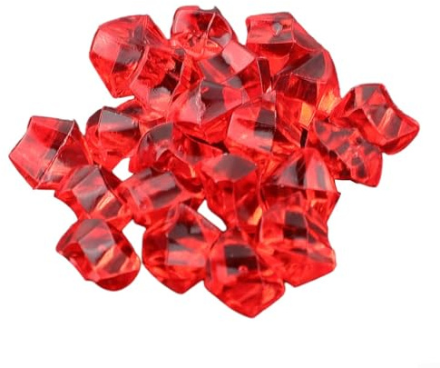 Granuli di pietra acrilica per uso decorativo in vasi, acquari e ambienti di eventi, 200 pezzi (rosso)