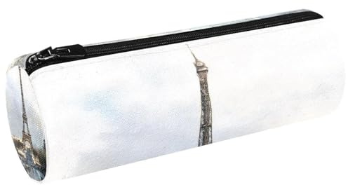 VAPOKF Trousse à crayons Paris Eiffer avec vue sur la tour Eiffel pour ranger des stylos, des pièces de monnaie, des cosmétiques, des cosmétiques, des fournitures de bureau, des fournitures scolaires