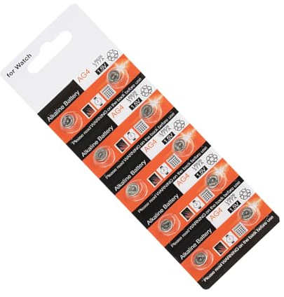 Lot de 20 piles bouton alcalines AG4 377/LR626sw haute performance pour montres et calculatrices