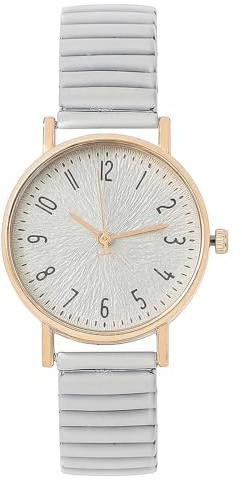 GYTFOG Watches for Women, Women's Elastic Strap Watches, Large Face Arabic Numerals Analog Quartz Wrist Watches Easy Reader Stretch Band, Suitable for Daily Wear and Special Occasions