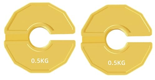 Phyachelo 2PCS Piastre Micro di Gomma per Pesi Frazionari per Manubri da Palestra. Piastre di Peso Frazionario in Gomma da 0,5KG con Apertura Addizionale da 35mm.