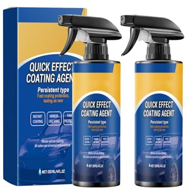 Quick Effect Coating Agent, 2 Stück Auto Beschichtungsspray 3 in 1 Hochschutz Auto Beschichtungsspray Kratzer Entferner, Repariert Kratzer & Abnutzungserscheinungen Schnell
