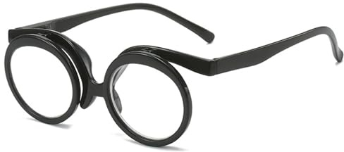 Vistnale Pair Eyewear|Makeup Glasses Women Magnifying Flip down Make up Eyeglasses, Plastic Magnifying Eyeglasses with Spring Hinge, Makeup Glasses for Women
