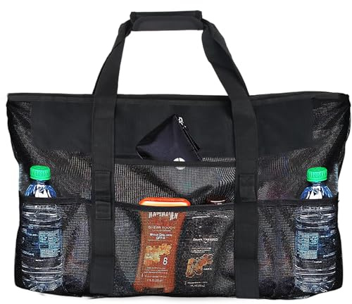 SilverChry Borsa Spiaggia Donna, Borsa Mare Grande XXL Famiglia, Borsa Mare Uomo Spiaggia, Zaino Mare Donna, Sacca Giochi Spiaggia, Borsone Mare, BorsaMare Uomo