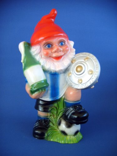 Zwerg Fußballmeister, 32 cm, Gartenzwerg, PVC