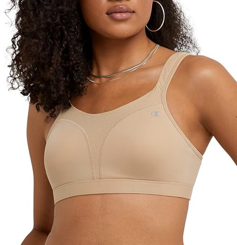Champion Women's Spot Comfort Full Support Sports Bra, Nude, 34C